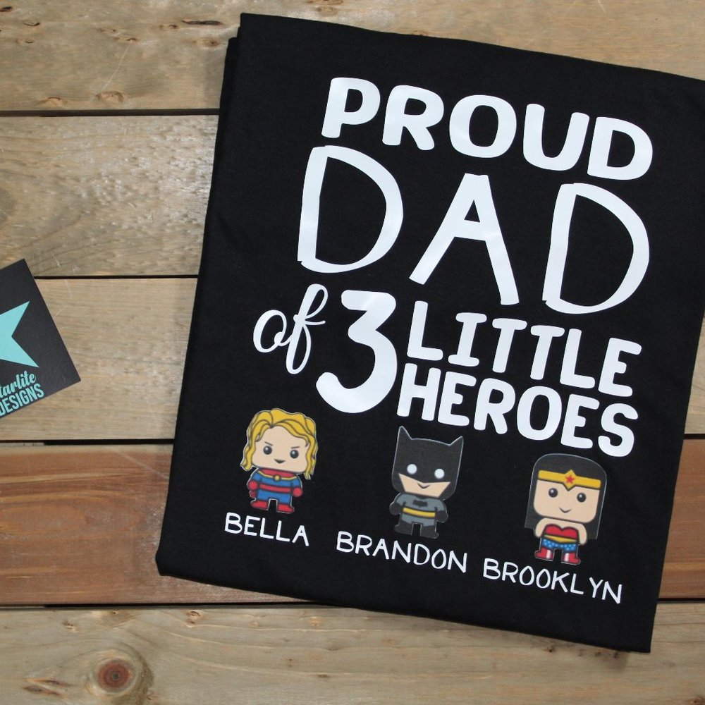 Proud Dad Superhero tee